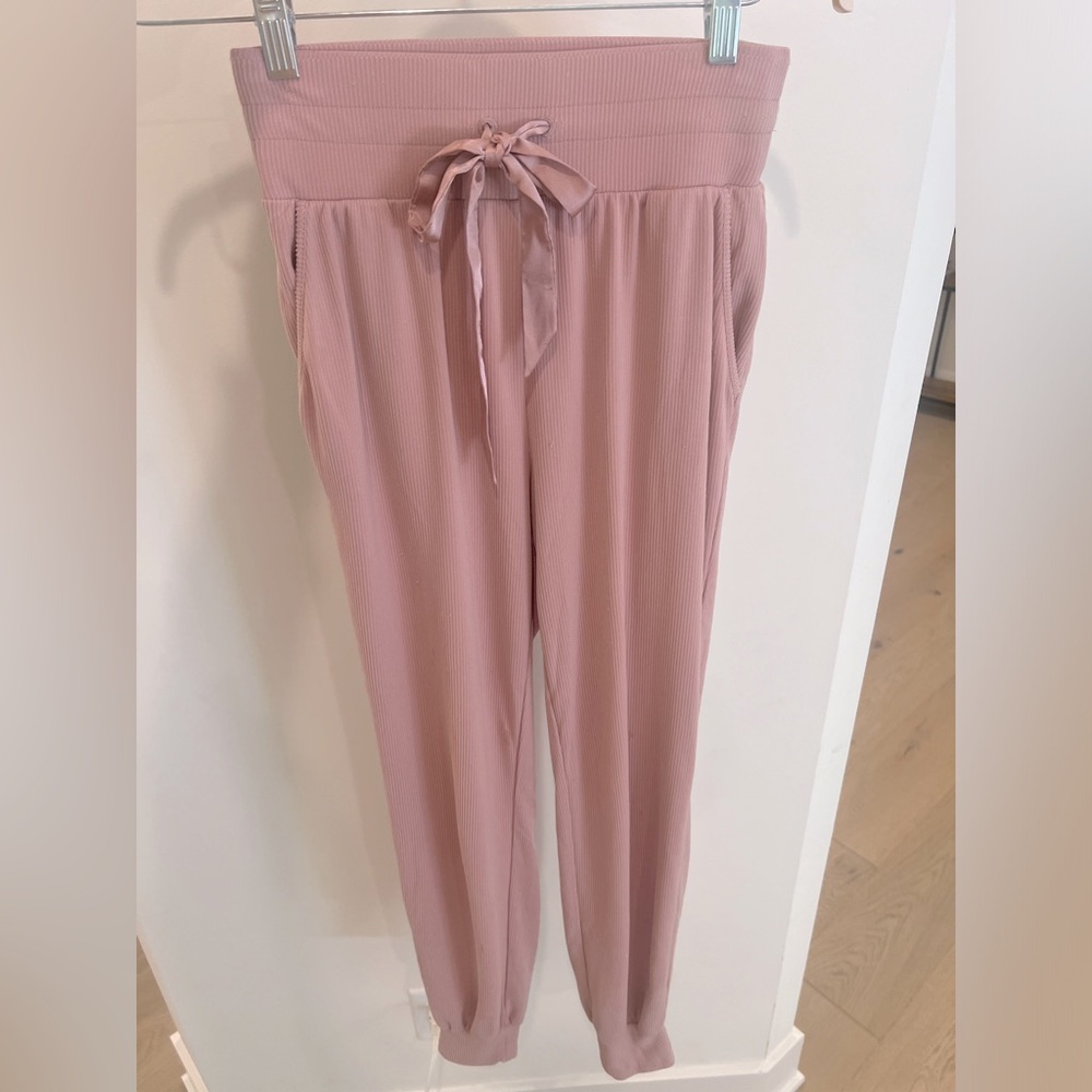 Victoria’s Secret light pink joggers with satin ribbon size XS